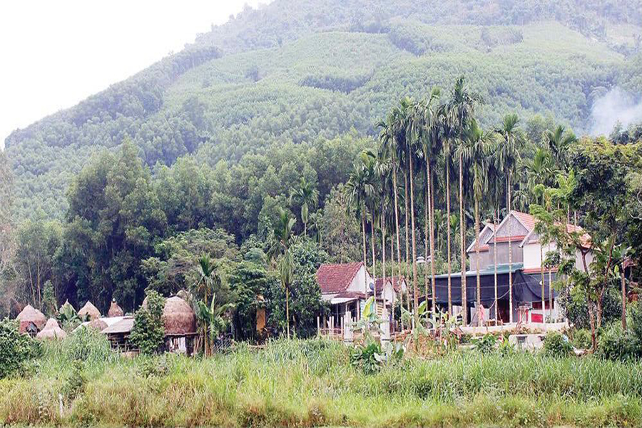 Không gian bình yên thơ mộng ở làng Việt cổ Núi Dâu.