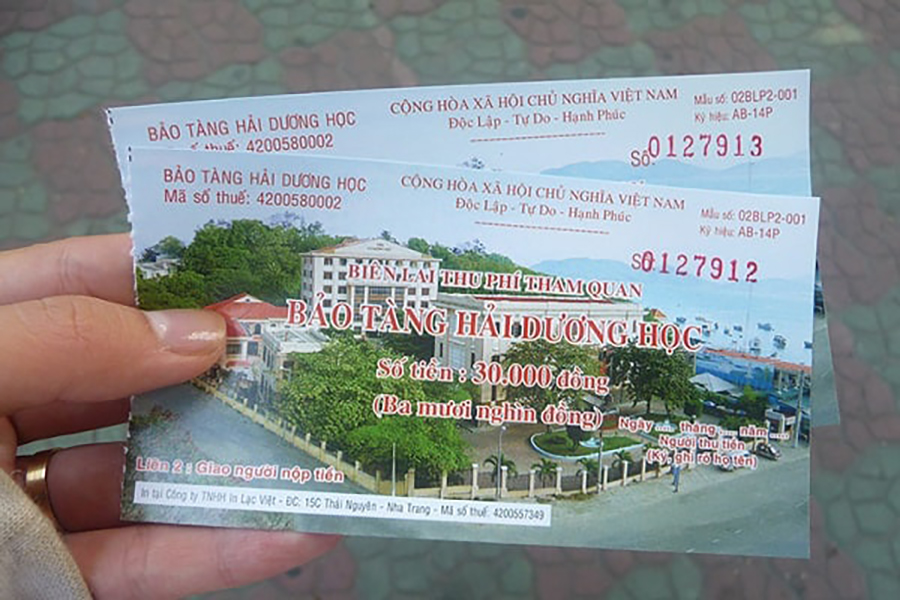 Giá vé vào cổng Viện hải dương học Nha Trang.